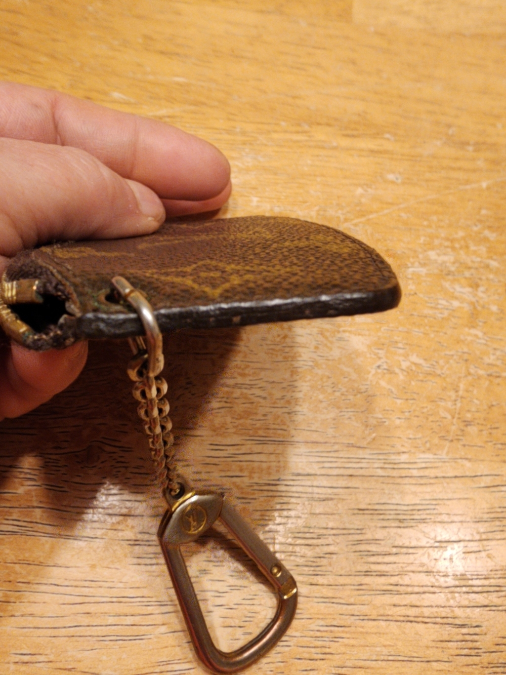 vintage Louis Vuitton Monogram Canvas Pochette Cles key pouch and coin purse. - Picture 9 of 15